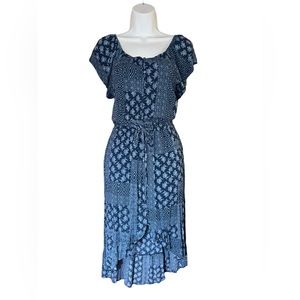 Gorgeous blue bohemian flowy frilly cottagecore American Rag dress